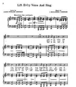USA African American Anthem Lift Every Voice and Sing Sheet Music Version Image1